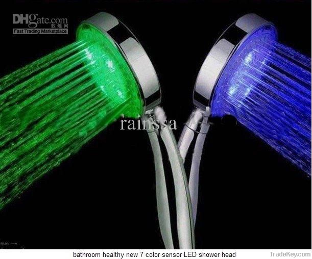 no battery led shower head color changing bathroomLED rain shower head