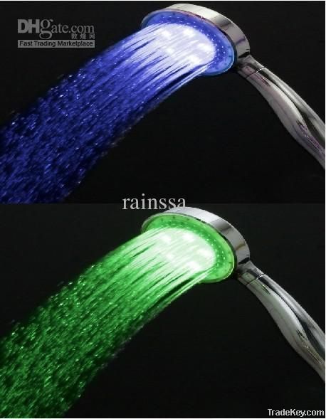 no battery led shower head color changing bathroomLED rain shower head