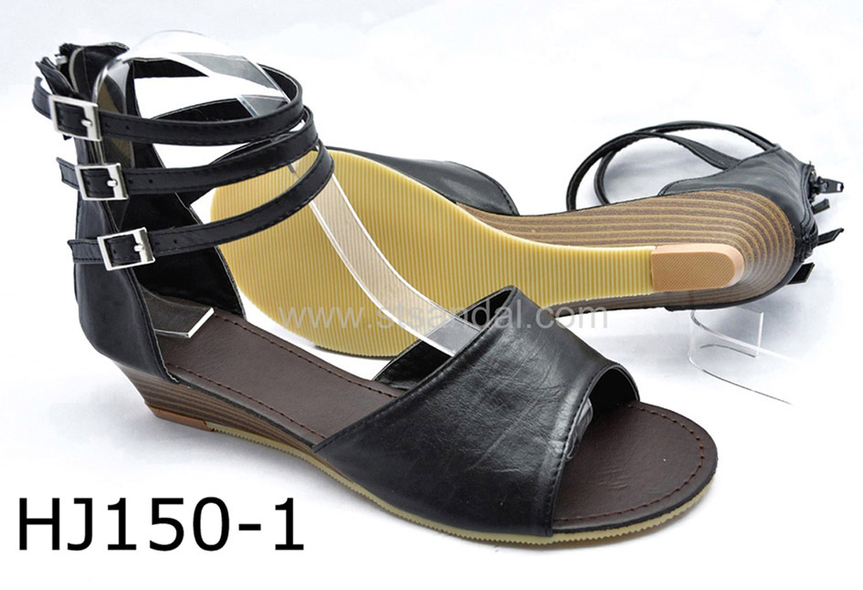ladies' sandal(HJ150-1 BLACK)