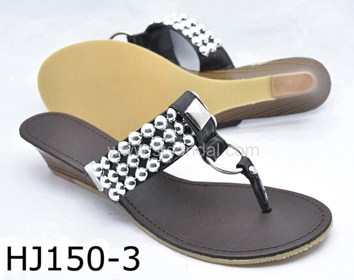 ladies' sandal(HJ150-3 BLACK)