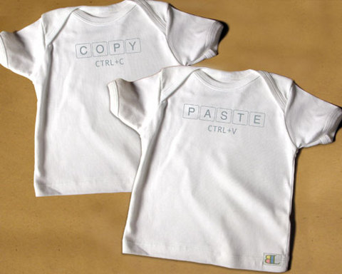 Copy/Paste baby twin T-SHIRT set