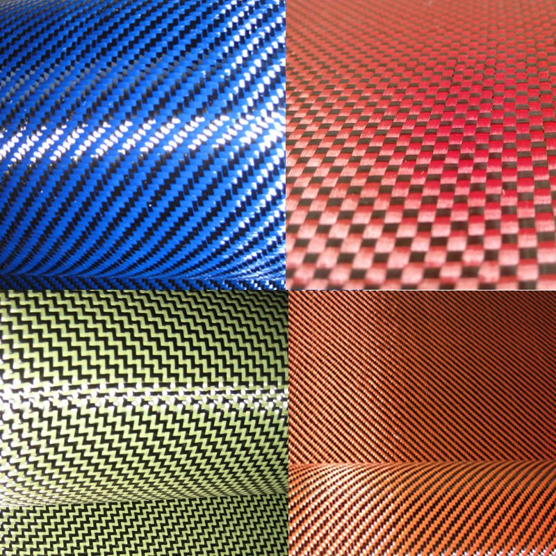 carbon fiber hybrid fabric kevlar carbon fiber colorful carbon cloth