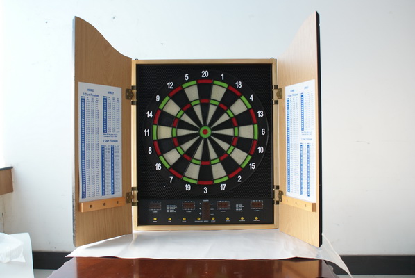 cabinet with electronic dartboard
