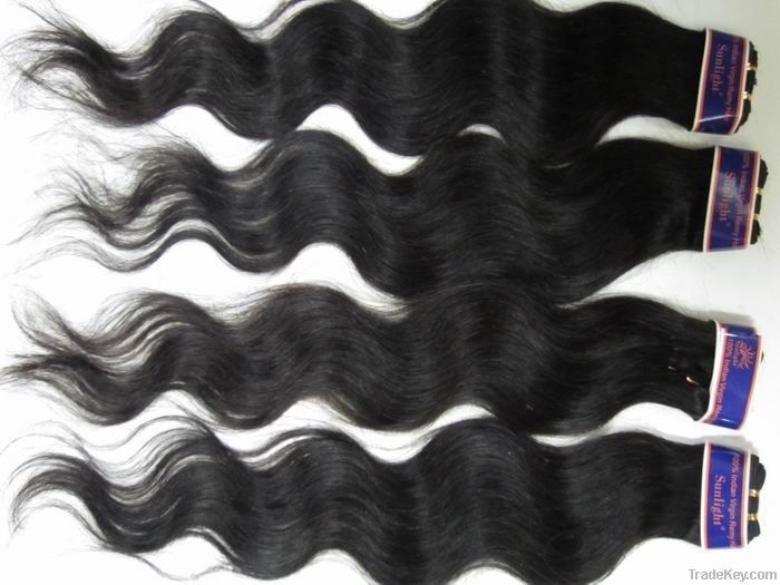 100% Brazilian and Indian human virgin hair weft 8