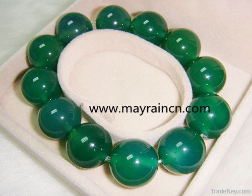 High grade green agate jewelery bracelet/bangles, China