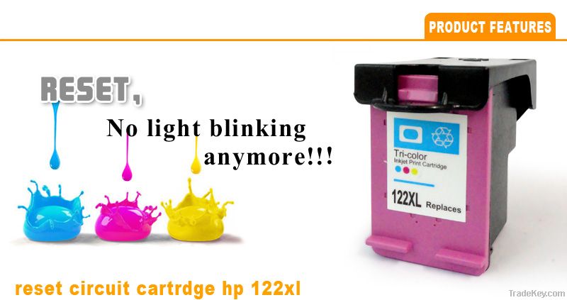 Special ink cartridge with reset circuit chip for hp 122xl
