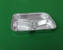 compartment aluminum foil container( 227*179*39mm)