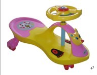 swing car for child, yellow and pink