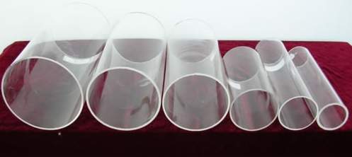 Large diameter quartz glass tube