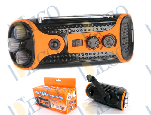 FM/AM Dynamo Radio with LED light