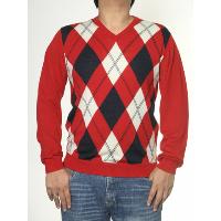 men's cashmere intarsia pullover sweater