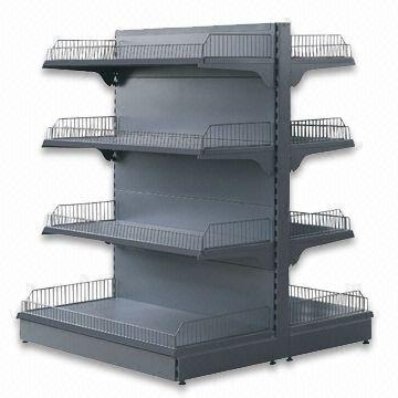 gondola shelf with front and side wire stopper