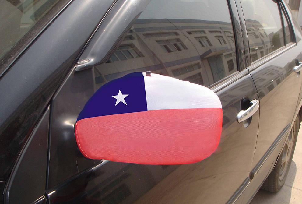 Chile car mirror flag, car mirror cover, car mirror sock, mirror flag