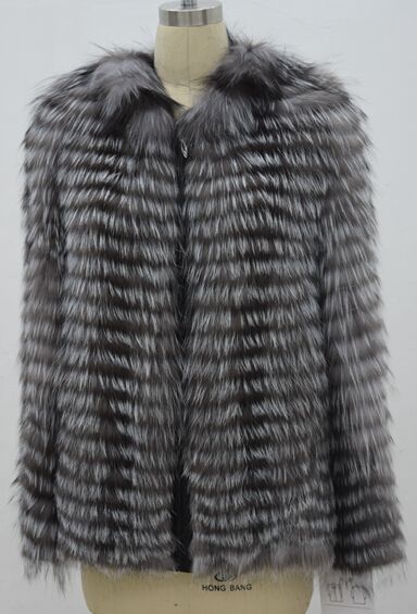 silver fox let out coat garment 