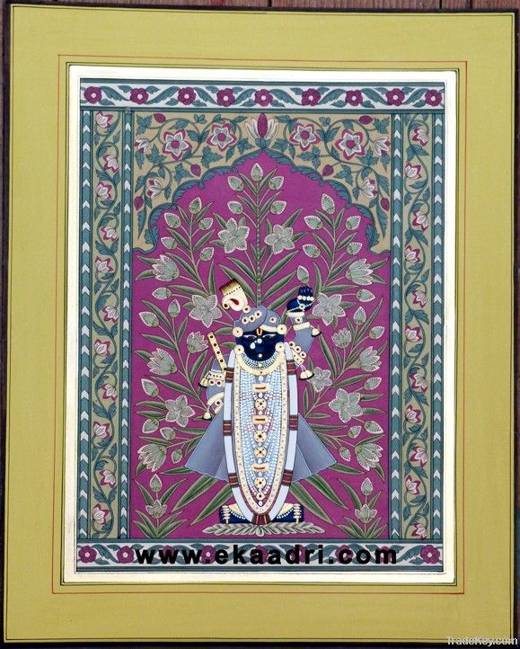 Miniature Painting of ShriNaath ji (Lord Krishna)