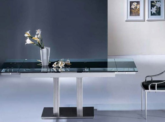 Glass dining table