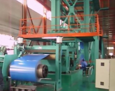 Aluminum coil processing and color coating production line