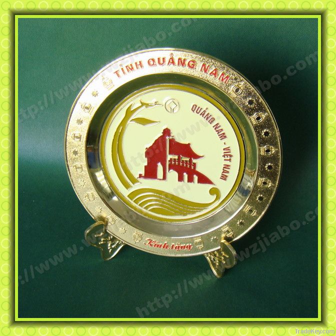 zinc alloy custom souvenir tray/plate