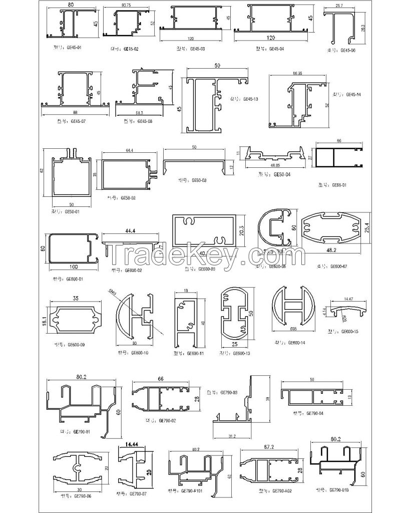 Aluminum Profiles- Windows -GE ITEM