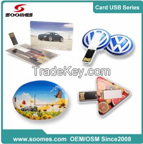  Fashion Swivel USB Flash Drive Card ,Plastic Card Holder USB Flash Drive 
