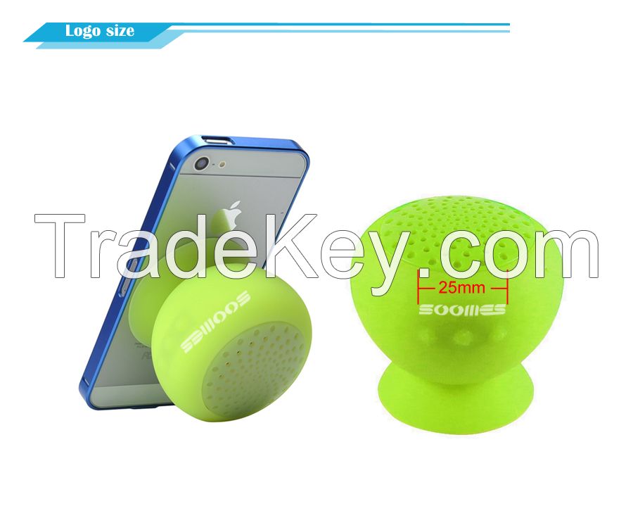 Promotion Silicone Sucker Bluetooth Mini Speaker with Hands Free (SMS-BT02)
