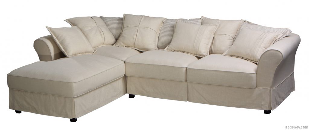 linen fabric sectional sofa