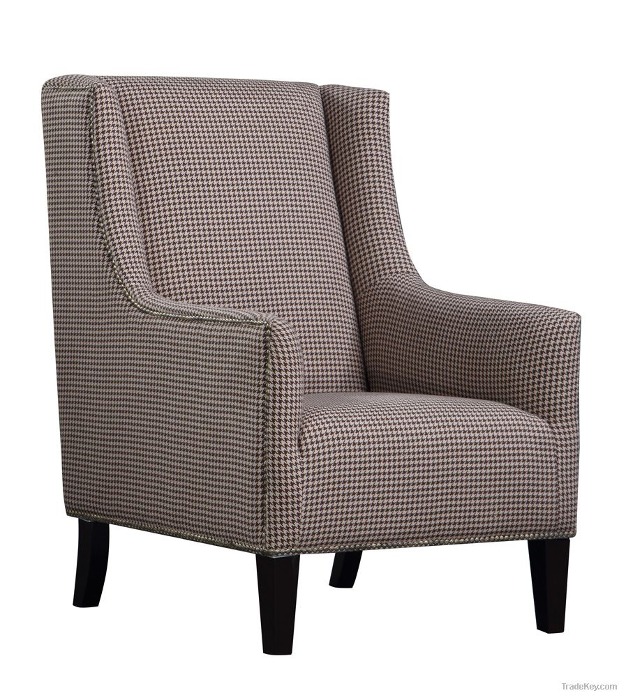 fabric armchairs with bubble bails in arms