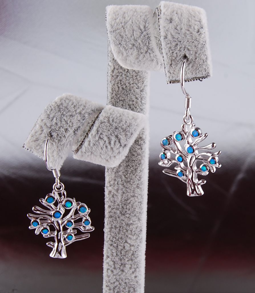 925 sterling silver opal jewelry The tree of life earing  E09