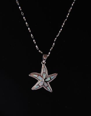 opal sea star pendant P41