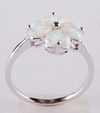925 sterling silver opal ring R58