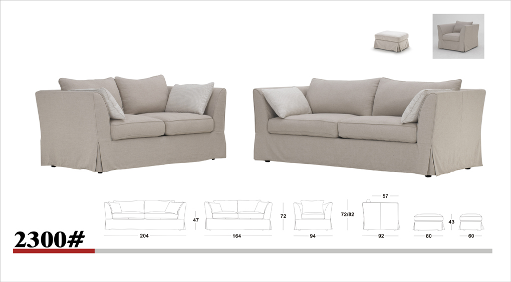 Kuka fabric leisure sofa 2300#