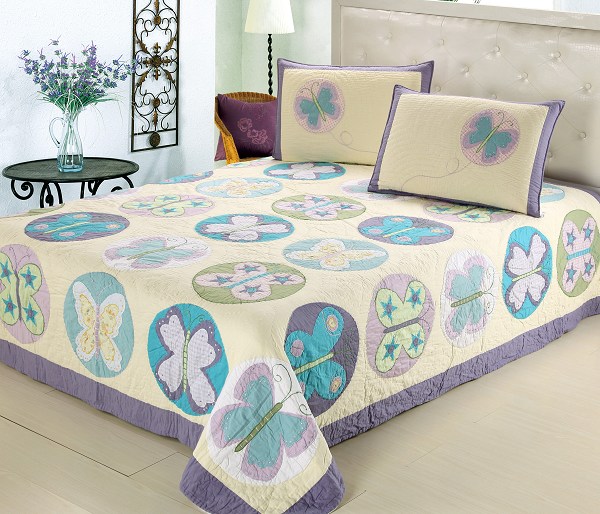 101026( In Stock) foundation Quilts/3Pcs Bedding Set/ Cotton Quilt/ins