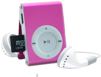 clip mp3 player with plug-in card