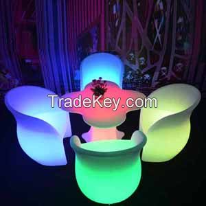 Outdoor Party Rental Luminous Led Bar Table And Chairs