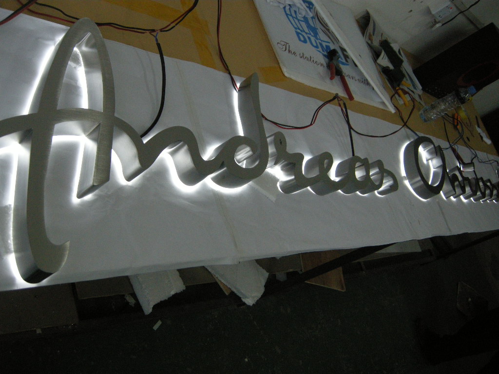backlit/halo LED letters