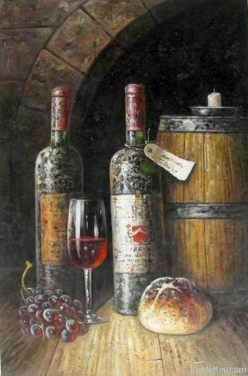 High quality winebottle wall art decor painting, best price