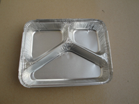 3 compartments foil container