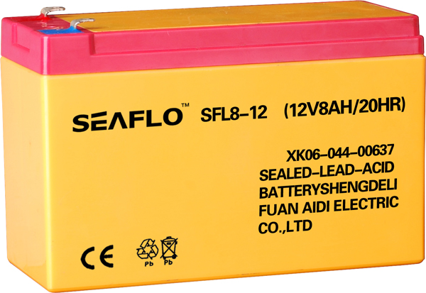 Valve regulated maintenance free lead acid storage battery12V8Ah