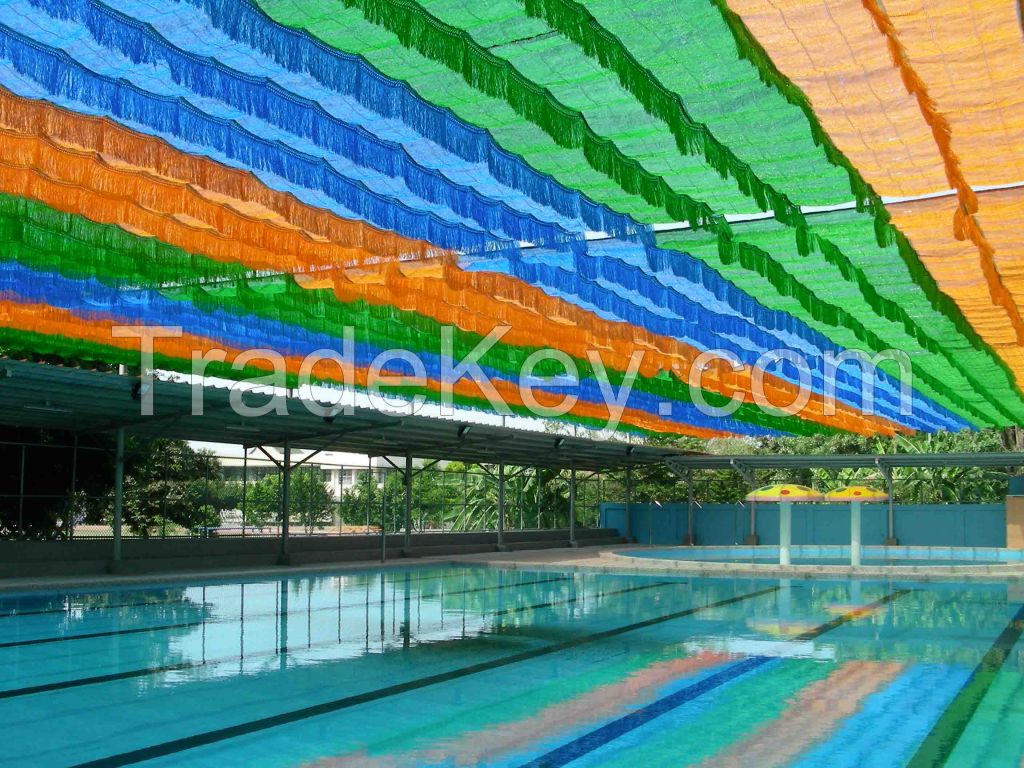 colorful sunshade net for kindergarten,swimming pool,parking areas
