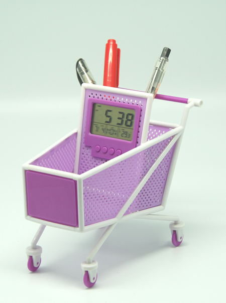 shopping -cart digital clock