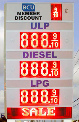 8.88 9/10 led gas price sign