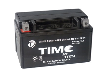 MF motorcycle battery TTX7A(Petent Structure. Good Quality)