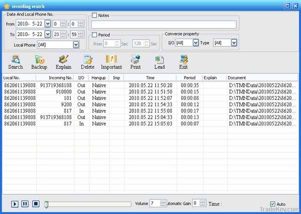 business phone line record device