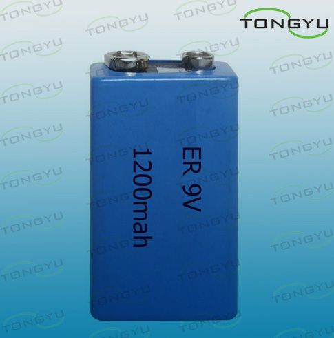 ER9V 1200mAh Lithium Thionyl Chloride Battery for Camera , Computer RAM