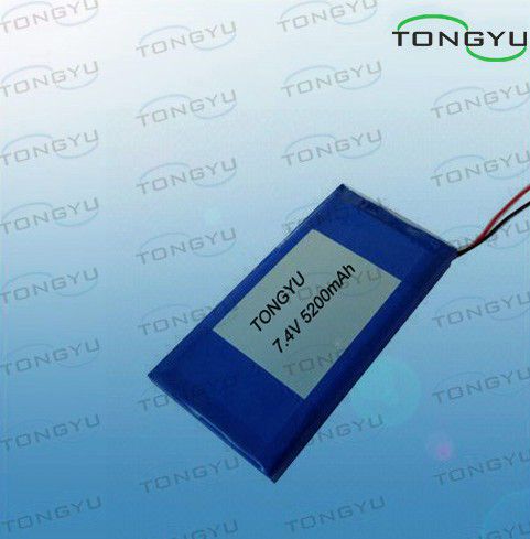 7.4V 5200mAh Polymer Rechargeable Lithium Batteries High Burst Rate For Wireless Facilties