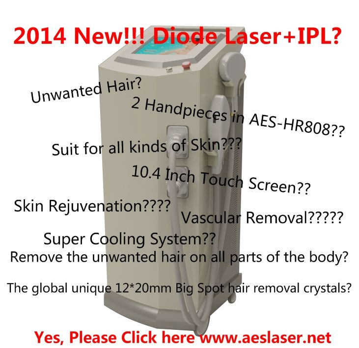 AES-HR808, Diode Laser + IPL for Hair removal and unwanted hair!