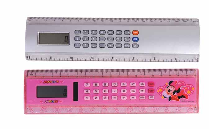 Ruler with calculator