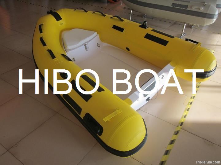 2.5M inflatable RIB boat with bow locker