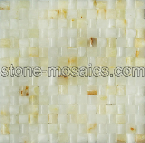 white onyx mosaic tile
