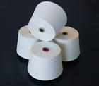 50s raw white 100% polyester spun virgin yarn